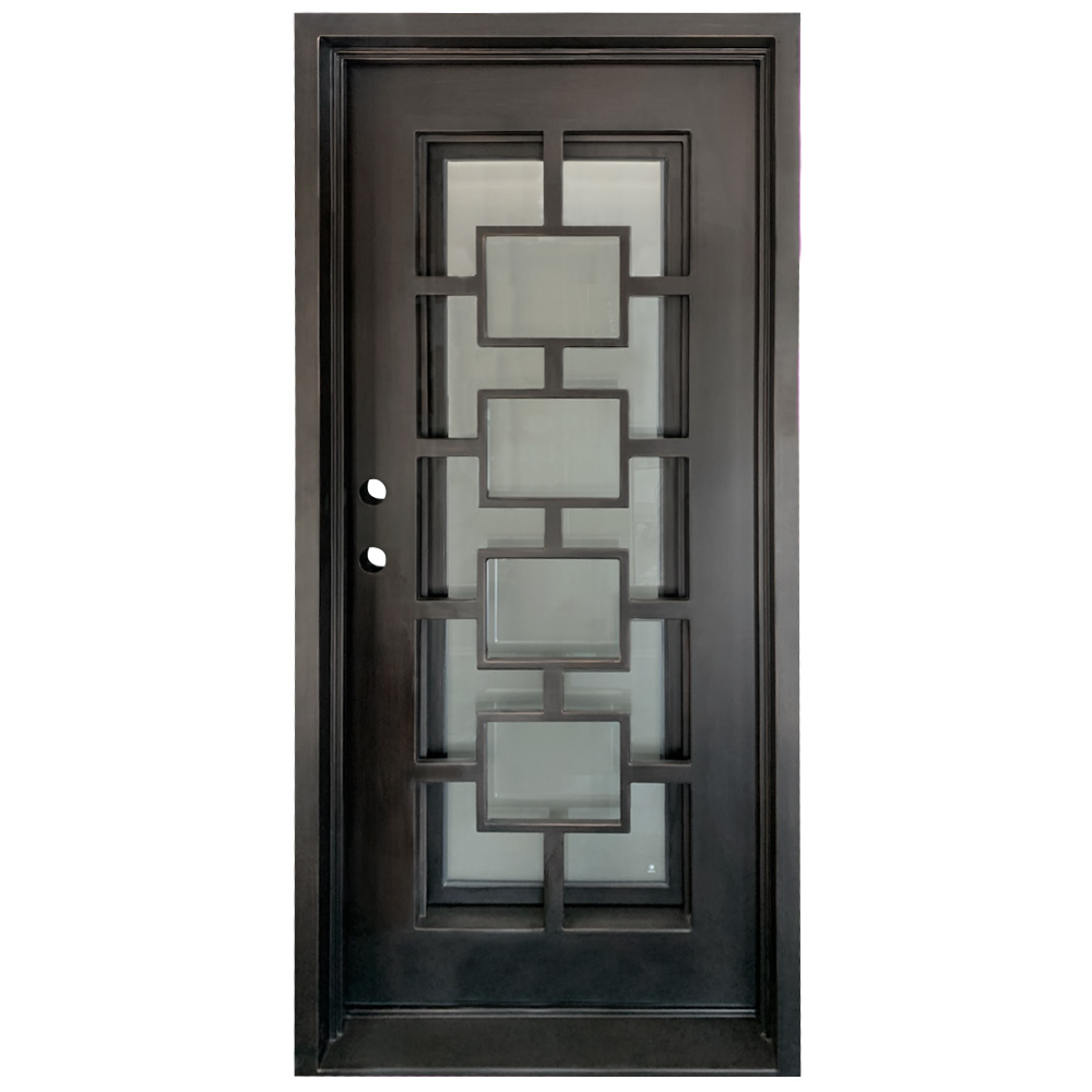 Zamora Wrought Iron Entry Door Right Swing 3068